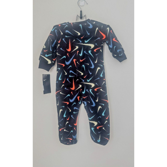 Nike Baby Boys Swoosh Swooshfetti Parade Footed Coverall Sleeper 6 Month Infant - Picture 3 of 5